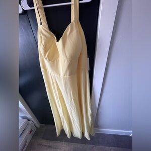 Pastel Yellow Bridesmaids Dress